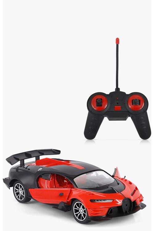 Oyuncak Şarjlı Bugatti Araba Kırmızı Kapıları Açıkan Bugatti