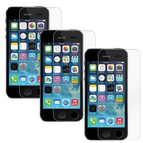 iPhone 5-5s Uyumlu 9H Temperli Kırılmaz Ekran Koruyucu Cam(3 Adet)