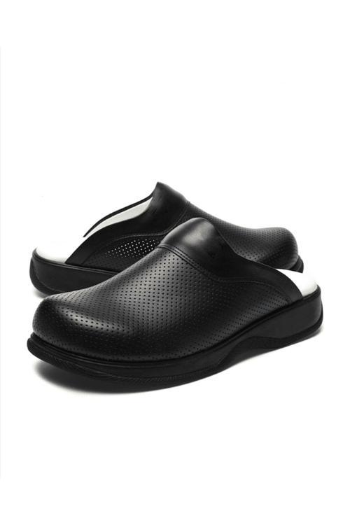 Siyah Unisex Sabo Hastane,Doktor,Hemşire,Sağlık,Veteriner,Kuaför,Aşçı,Personel Ortopedik Terlik