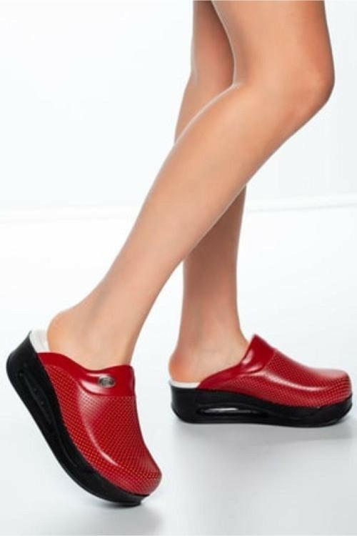 Kırmızı Siyah Kadın Airmax Tam Ortopedik Anatomik Hastene, Doktor, Hemşire, Aşçı Sabo Terlik