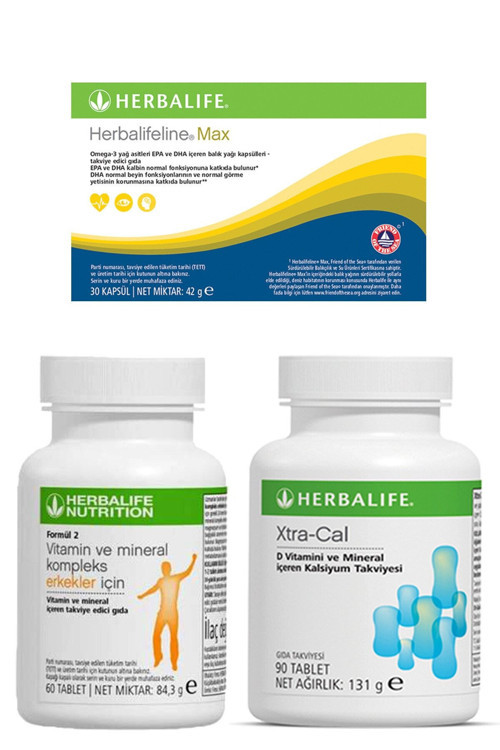 Erkek Vitamini, X-Tracal Kalsiyum Ve Omega-3 Birer Adet