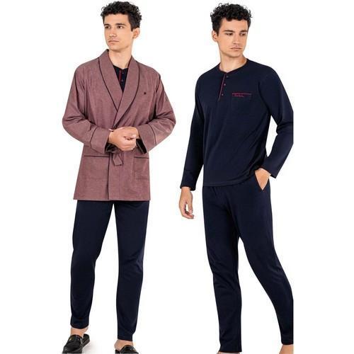 Erkek 3'lü Rob Takımı 5610 Bordo