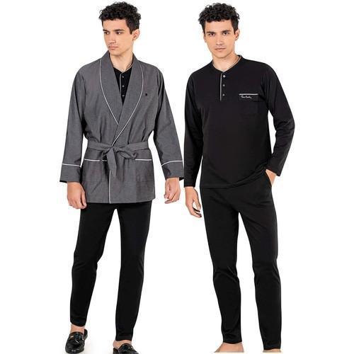 Erkek 3'lü Rob Takımı 5610 - Siyah