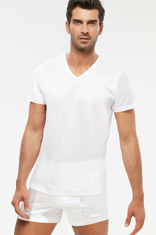 Kom Elite Merserize V Yaka T-shirt