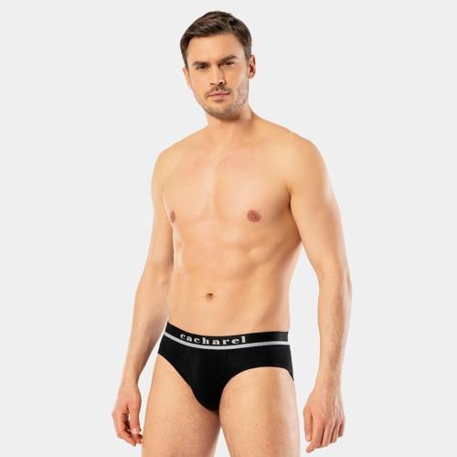 Erkek Likralı Bantlı Slip 1311/Siyah