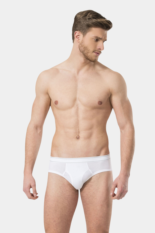 Erkek Likralı Slip 166/Beyaz