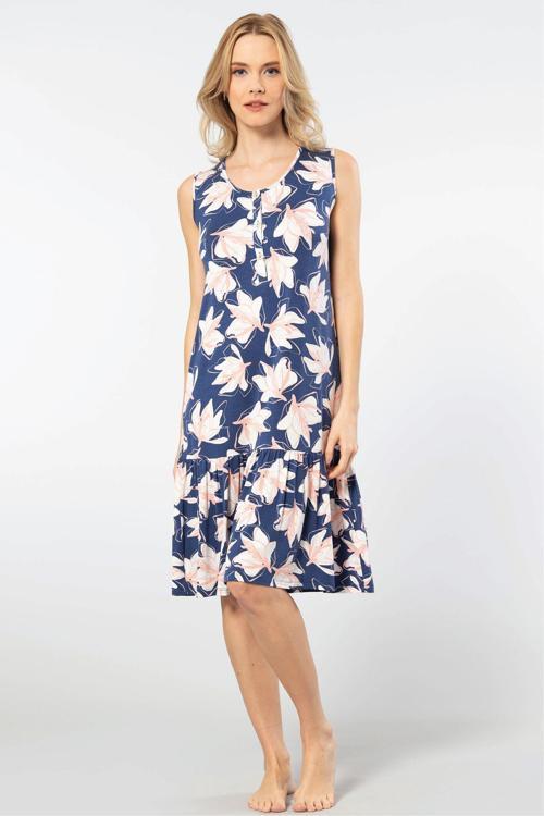 Kadın Askılı Gecelik 3386/Lacivert