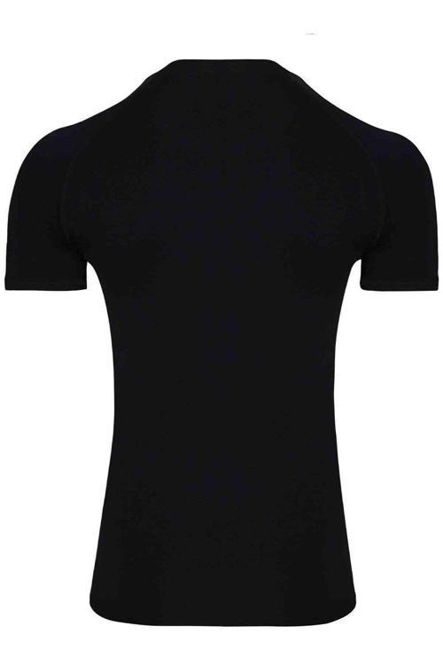 Siyah Modal Y. Yaka Kısa Kol Erkek T Shirt 2535