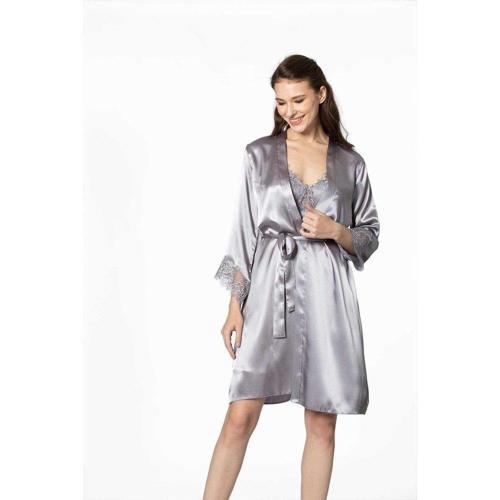 6'lı Kısa Gecelik Sabahlık Çeyiz Set 6040 Royal Renk