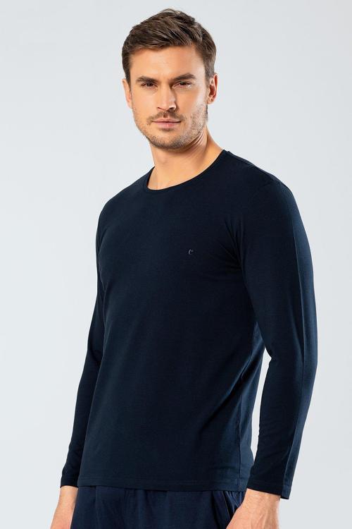 Erkek Uzun Kollu T-Shirt 1333/Lacivert