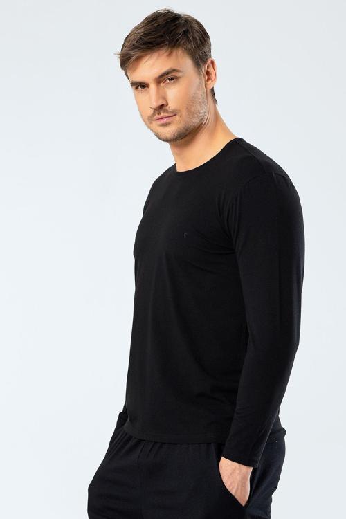 Erkek Uzun Kollu T-Shirt 1333/Siyah