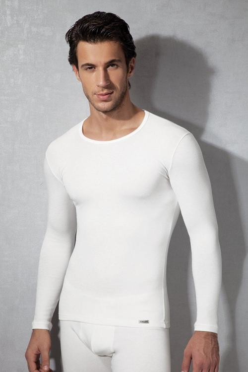 Erkek Termal Polyester Yuvarlak Yaka Uzun Kollu T Shirt 2960