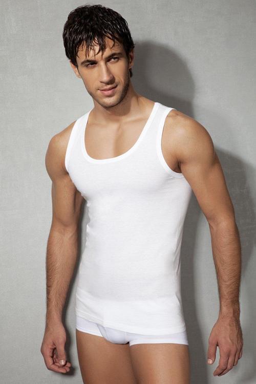 Erkek %100 Pamuklu Derin Yuvarlak Yaka Atlet 2005