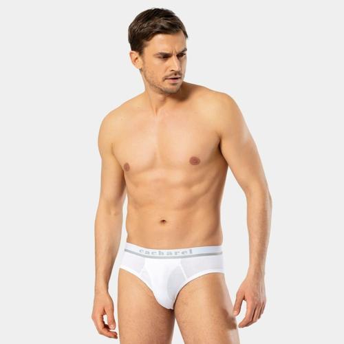 Erkek Likralı Bantlı Slip 1311/Beyaz