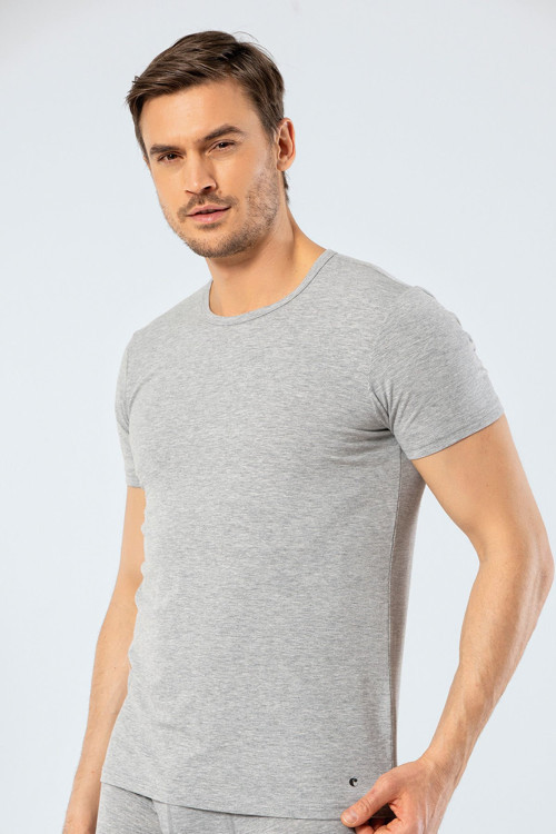 - Bisiklet Yaka T-shirt 1305/Gri