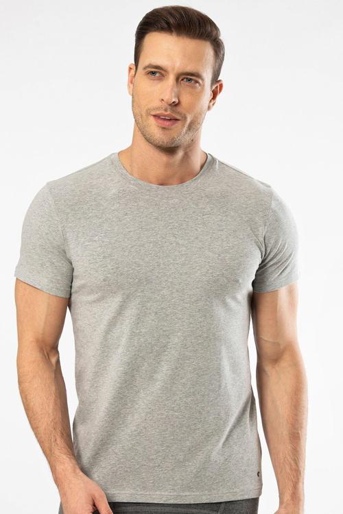 Erkek Kısa Kollu T-shirt 1307/Gri