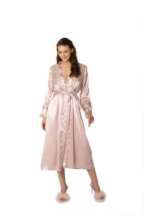 Pudra Altılı Çeyiz Gecelik Sabahlık Set 6960