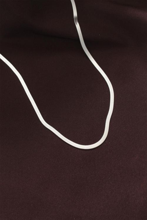 316L Çelik Gümüş Renk 60 cm İtalyan Zincir Kolye NS4878