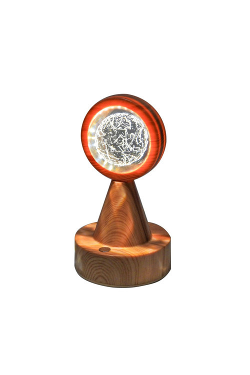 Cam Küre Işıklı Renk Değiştiren Küre Standlı Pilli Usbli Yıldırım