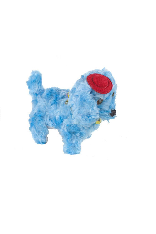 Oyuncak Pelüş Köpek Sevimli Köpek Sesli Hareketli Mavi