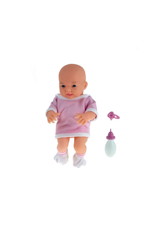 Oyuncak Bebek Roza Yeni Doğan Biberonlu Emzikli Et Bebek 25 Cm