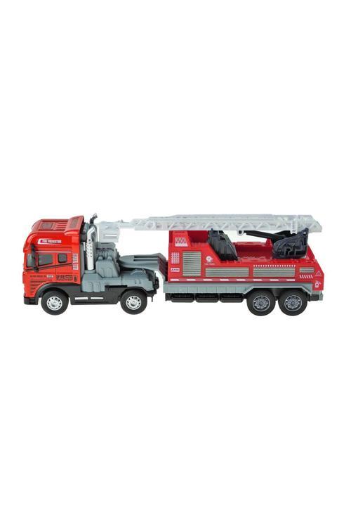 Oyuncak İtfaiye Tırı Metal Tır 25 Cm Kurtarma Tırı Sürtmeli
