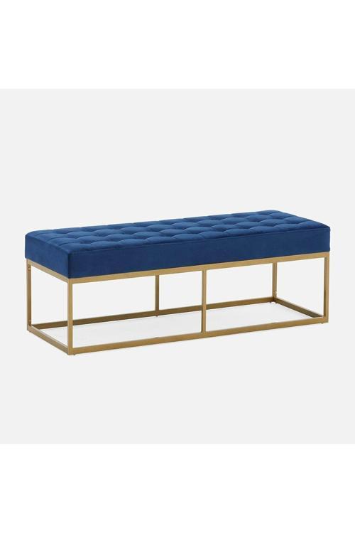 Camron Gold Metal Bench Mavi