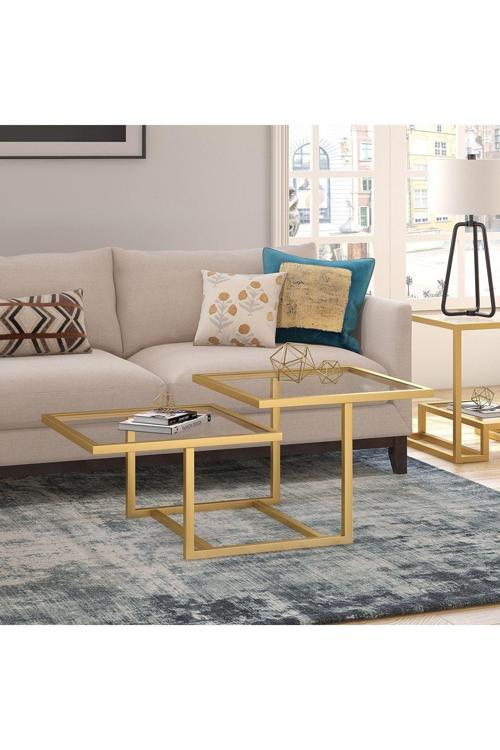 Chic Gold Metal Cam Orta Sehpa