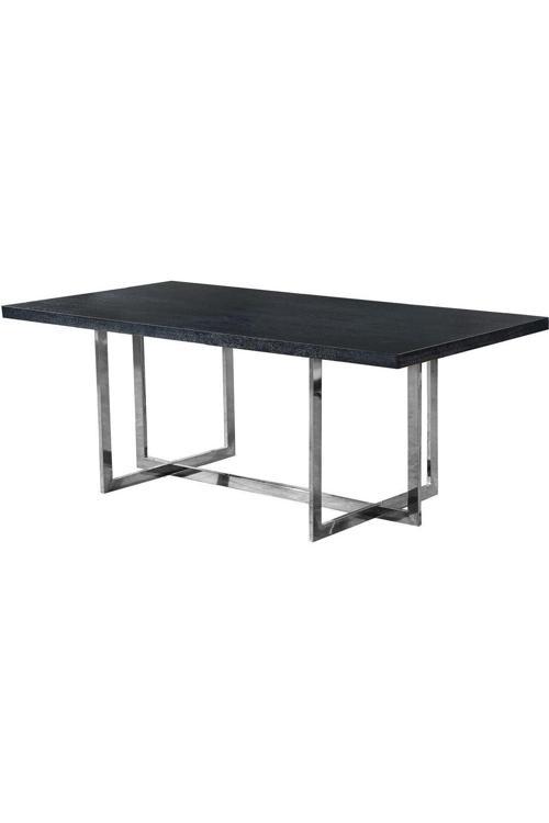 Sent Paslanmaz Metal Ahşap Yemek Masası
