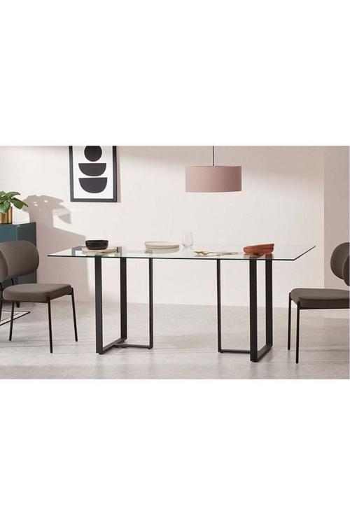 Eva Siyah Metal Yemek Masası