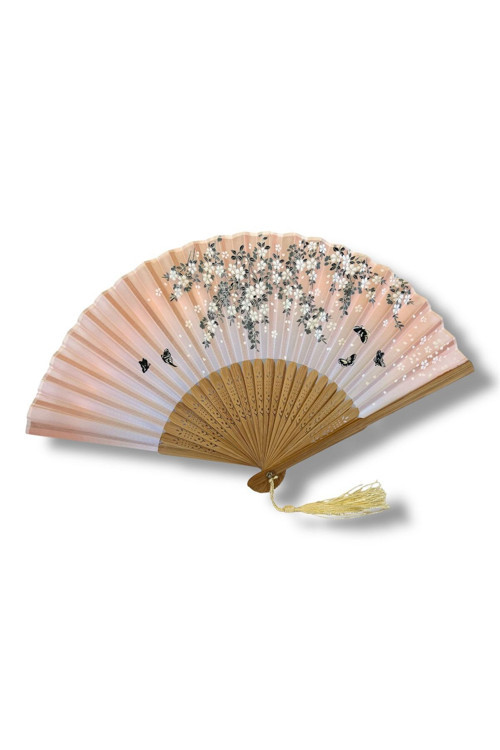 Tasarımlı Retro Bambu Katlanır Yelpaze - Japon Tarzı El Yelpazesi