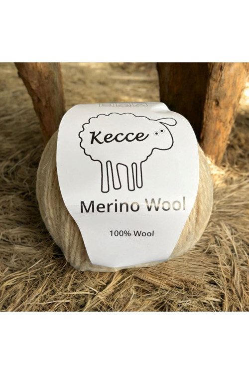 Merino Wool Kecce Örgü Ipi %100 Merino Wool Bej