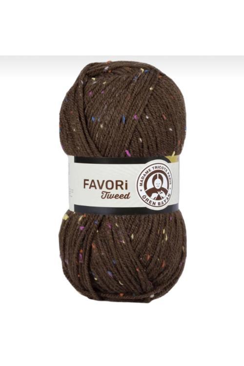 Ören Favori Tweed Kahverengi El Örgü Ipi - 083A