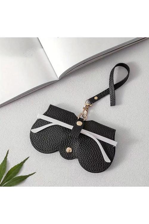 Gözlük Çantası,Askılı Taşınabilir Gözlük Kutusu (Siyah)