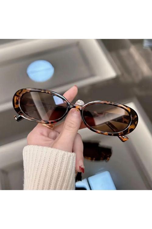 Klasik Oval Moda Gözlükleri Kadın Vintage Zarif Küçük Çerçeve