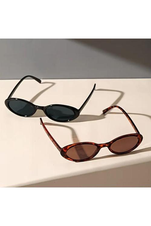 Retro Oval Güneş Gözlüğü Moda Gözlük Tarz