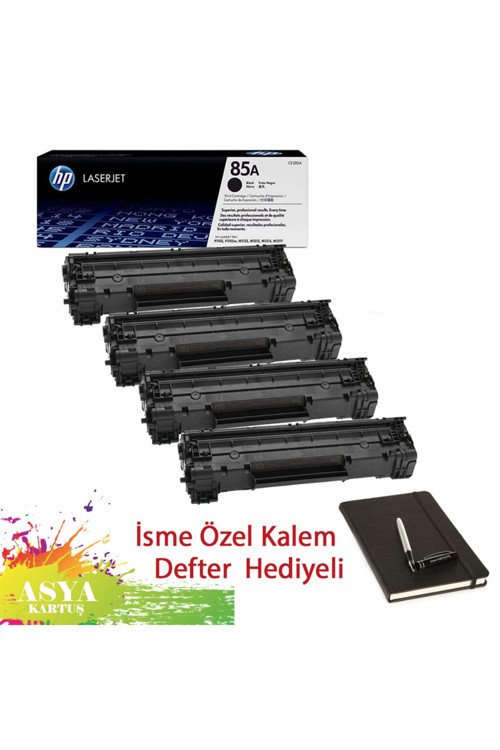 85A (Ce285A) 1600 Sayfa Baskı Kapasiteli, Laserjet Pro P1102 Uyumlu 4'Lü Orijinal Toner.