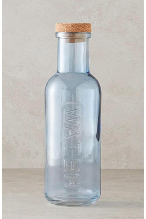 Glass İn Love Mantar Kapaklı Renkli Cam Su Şişesi 1000 Ml