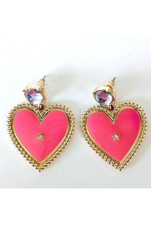 Pembe Kalpli Şık Küpe