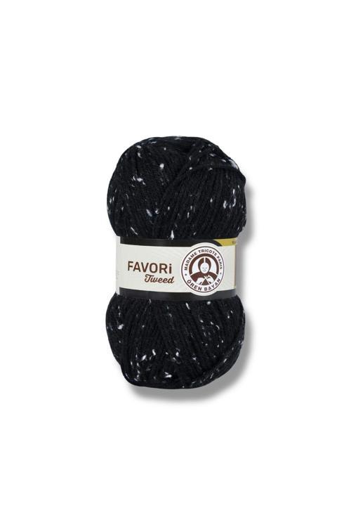 Ören Favori Tweed Siyah El Örgü Ipi - 999D