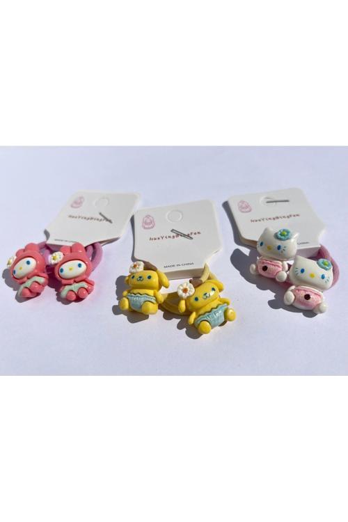 My Melody, Hello Kitty, Pompompurin Lastik Toka Seti