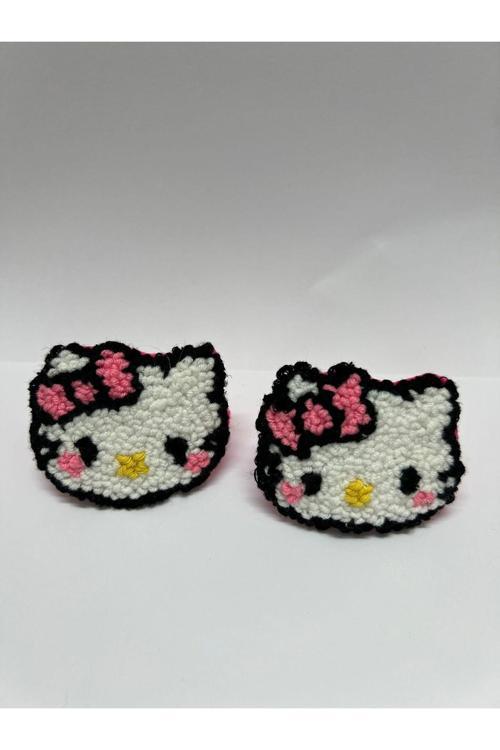 Sevimli Kedicik Hello Kitty Lastik Tokalar 2’Li