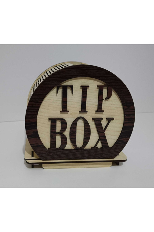 Tip Box Ahşap Bahşiş Kutusu