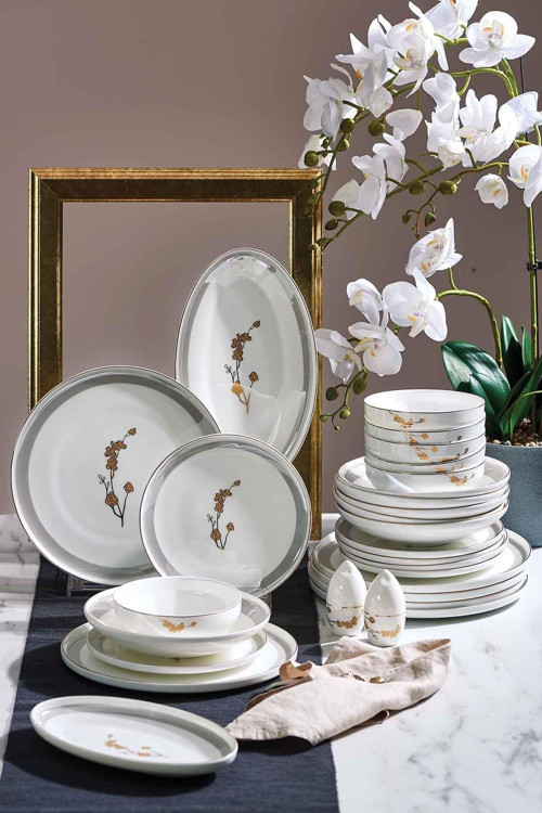 N3562 Amber Elegans 56 Parça 12 Kişilik Yemek Takımı
