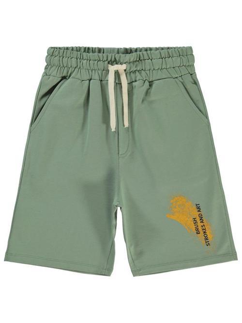 Serbest Fırça Baskılı 10-13 Yaş Kapri - Haki10-11 Yaş