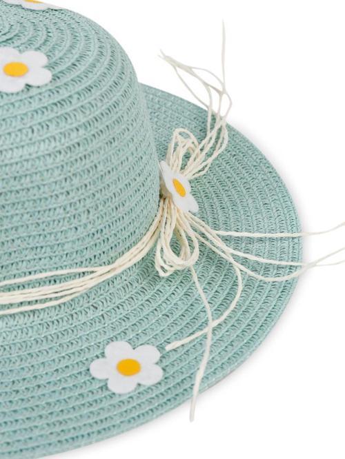 PAPATYA 6-9 YAŞ KIZ HASIR ŞAPKA - YeşilStandart