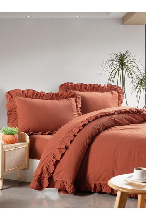 Exclusıve Stonewashed Tek Kişilik Nevresim Takımı Kutulu