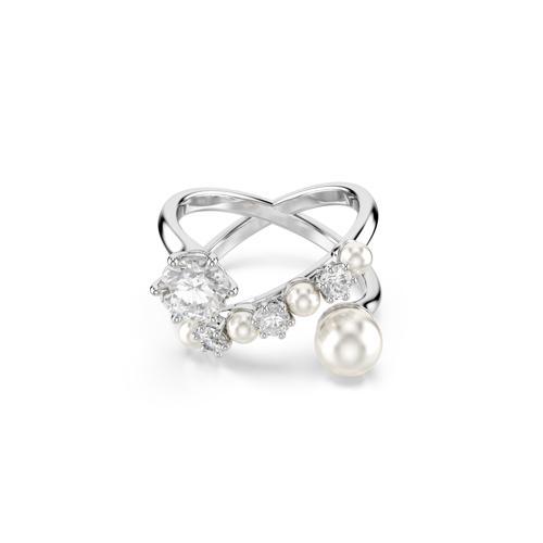 5714377 Swarovski Yüzük Matrıx:Rıng Pearl Open Whıte/Rhs 52