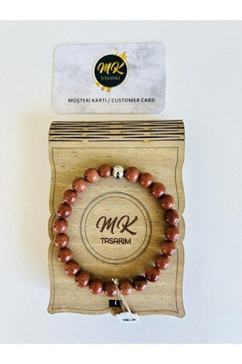 GERÇEK KAHVERENGİ YILDIZ TAŞI BİLEKLİK | ÖZEL KUTUSUNDA | MÜŞTERİ KARTLI MK.009.025