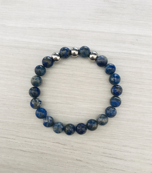 Gerçek Lapis Lazuli Taşı Bileklik Mk.013.005